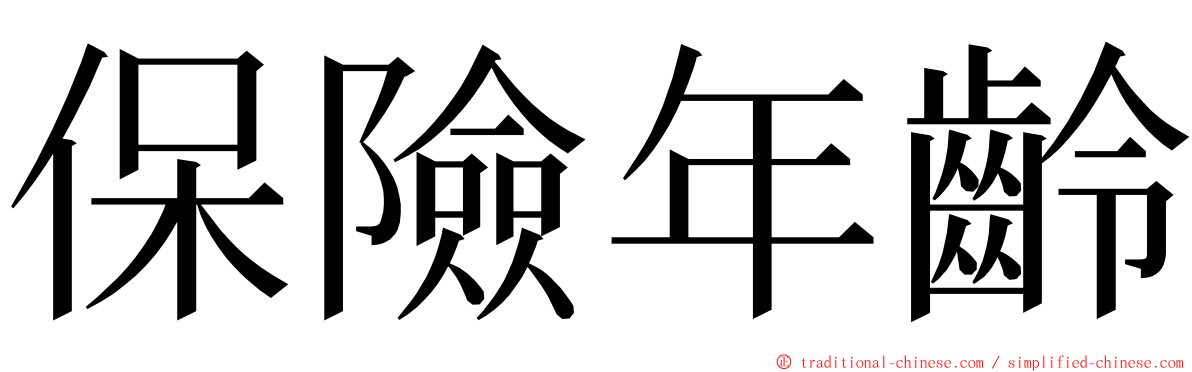 保險年齡 ming font