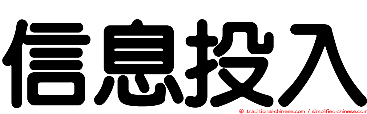 信息投入