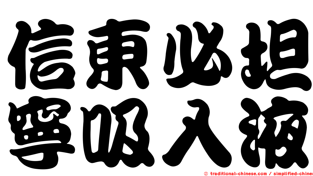 信東必坦寧吸入液