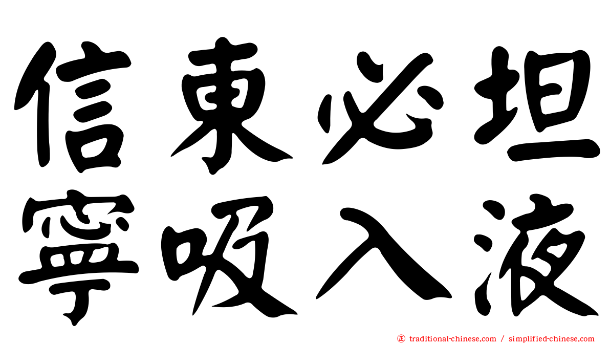 信東必坦寧吸入液