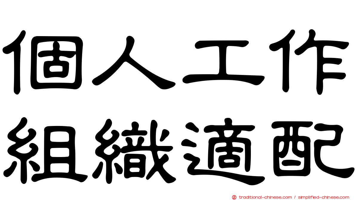 個人工作組織適配
