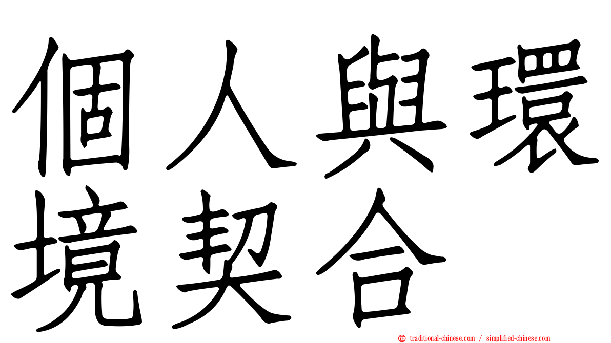 個人與環境契合
