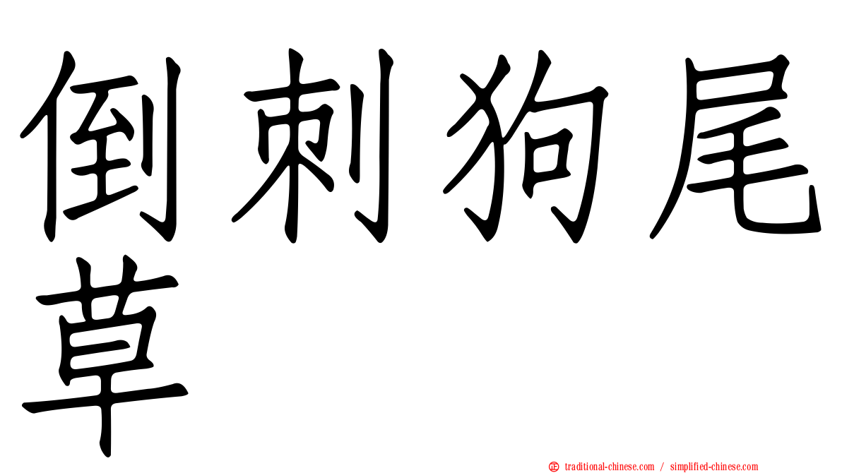 倒刺狗尾草