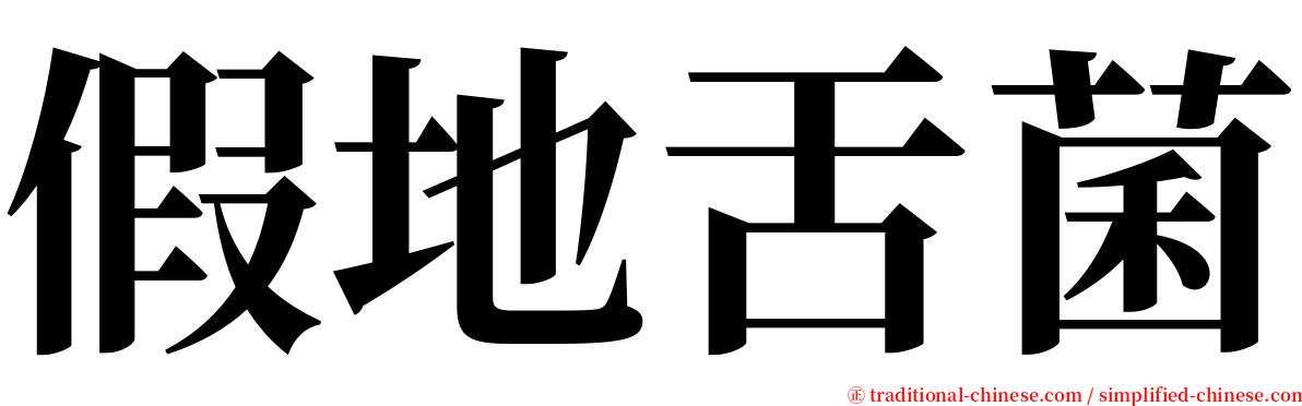 假地舌菌 serif font