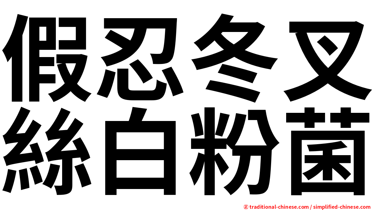 假忍冬叉絲白粉菌