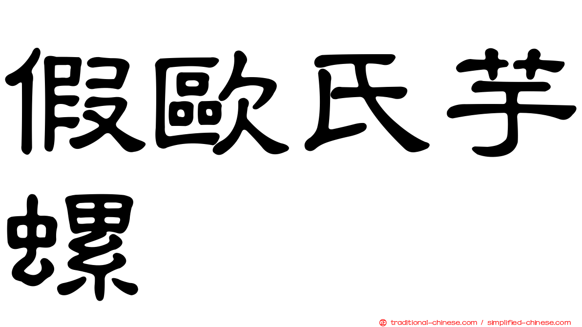 假歐氏芋螺