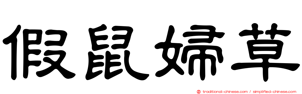 假鼠婦草
