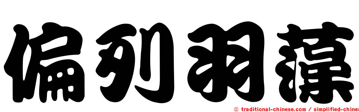 偏列羽藻