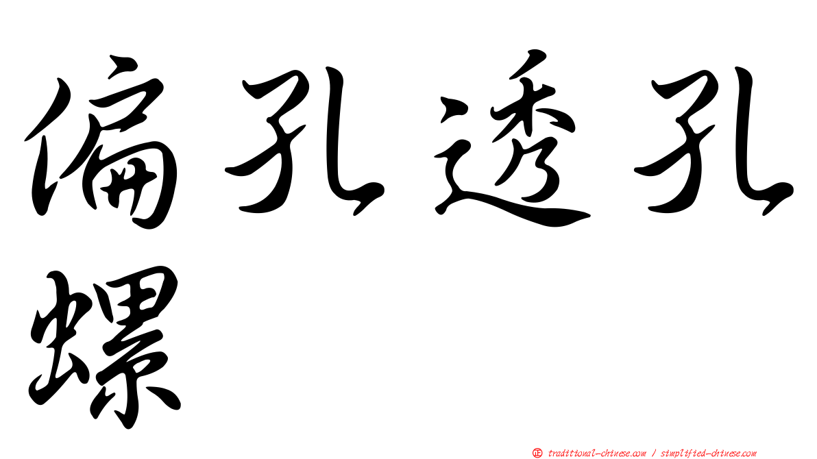 偏孔透孔螺