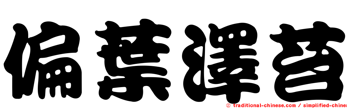 偏葉澤苔