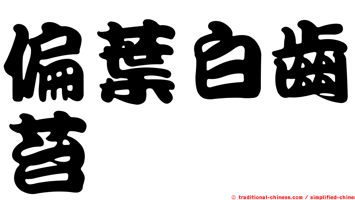 偏葉白齒苔