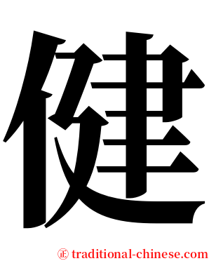 健 serif font