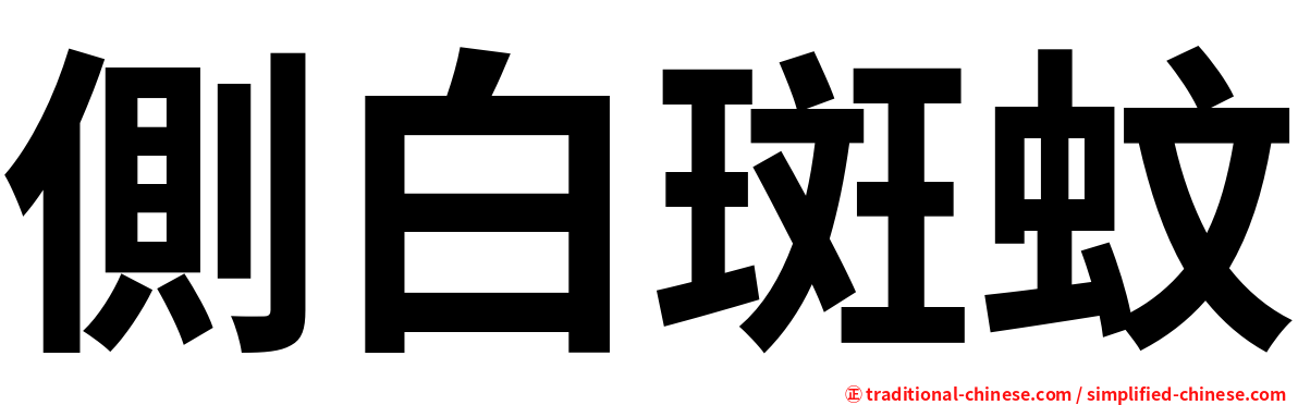側白斑蚊