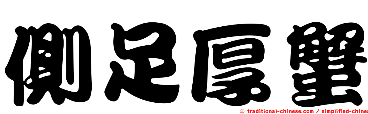 側足厚蟹