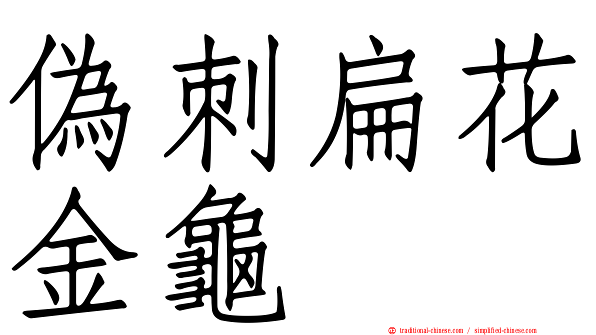 偽刺扁花金龜