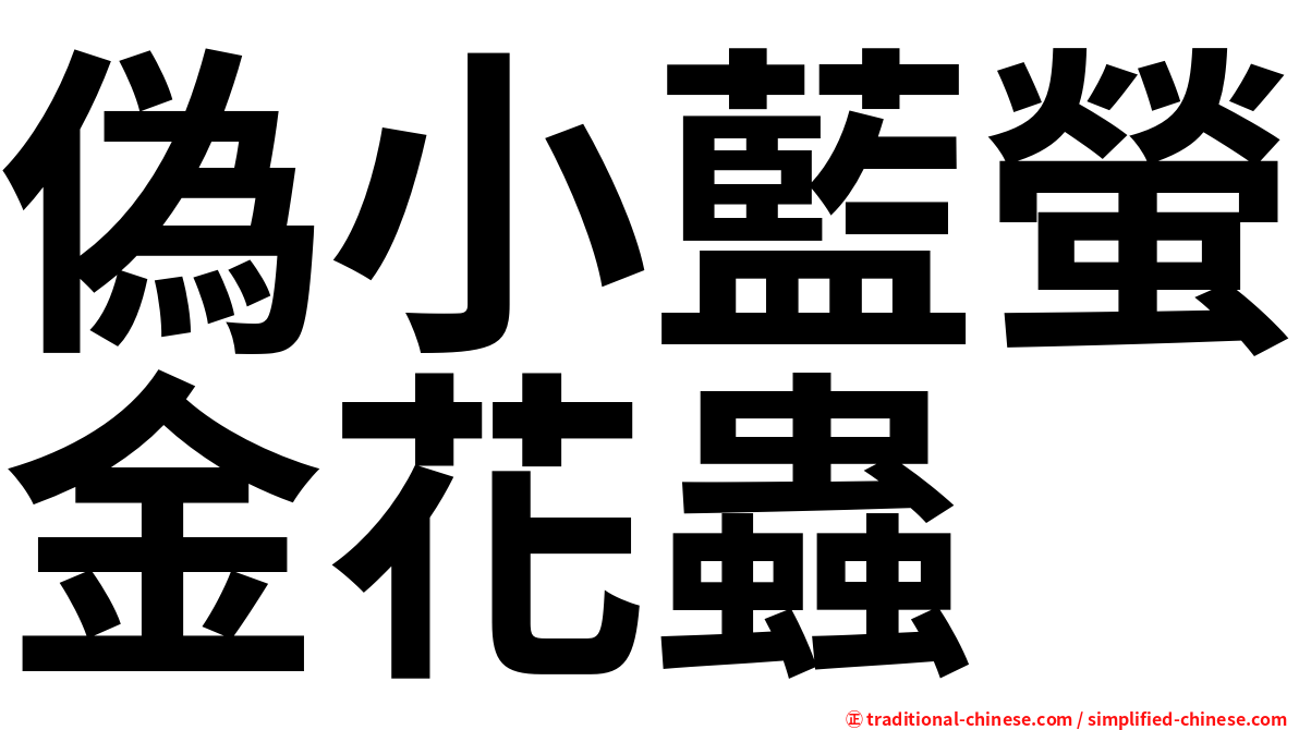 偽小藍螢金花蟲