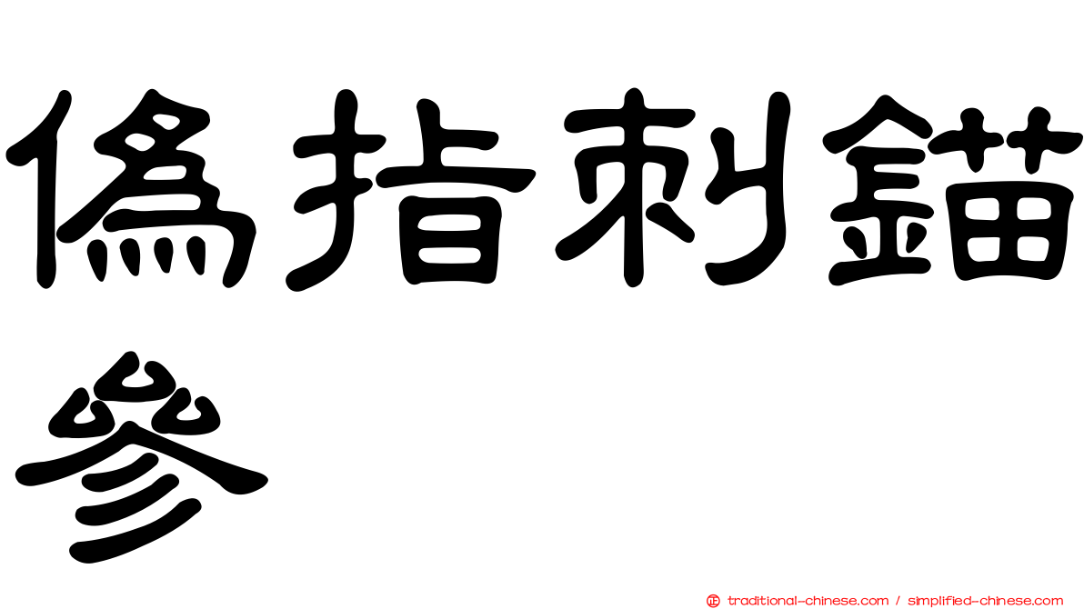 偽指刺錨參
