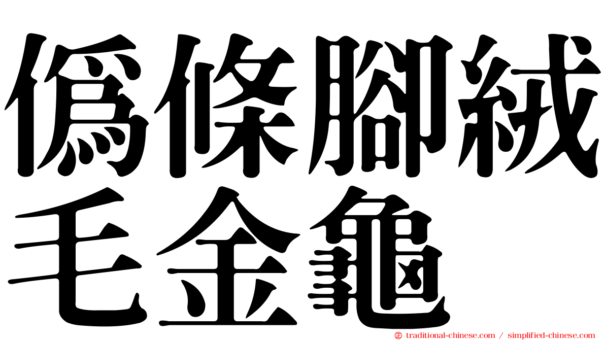 偽條腳絨毛金龜