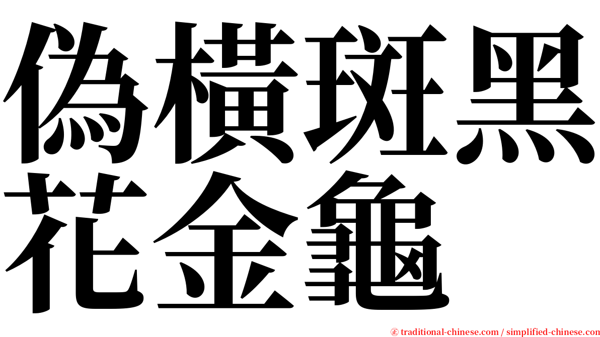 偽橫斑黑花金龜 serif font