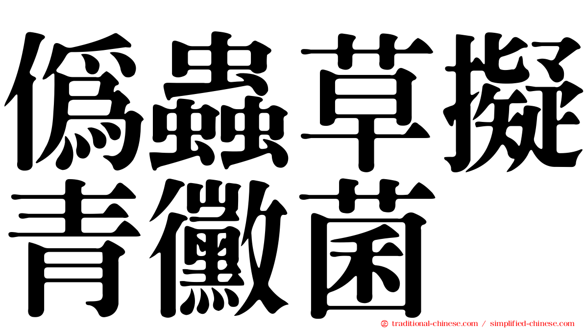 偽蟲草擬青黴菌