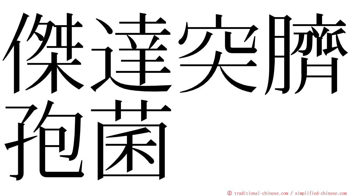 傑達突臍孢菌 ming font