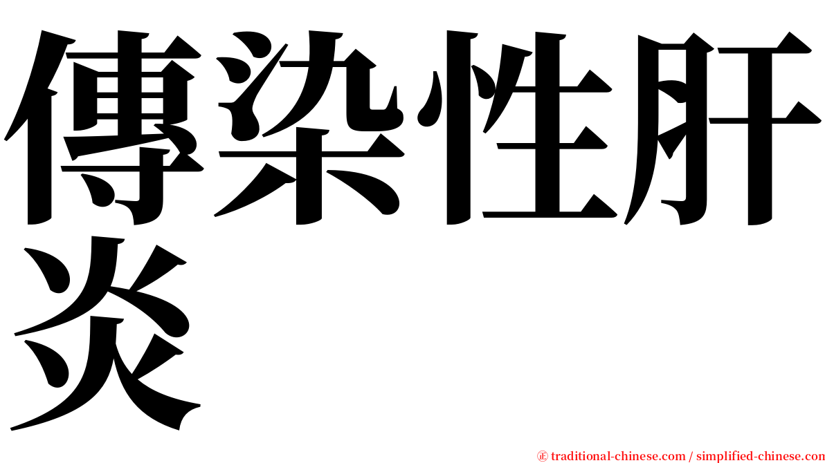 傳染性肝炎 serif font
