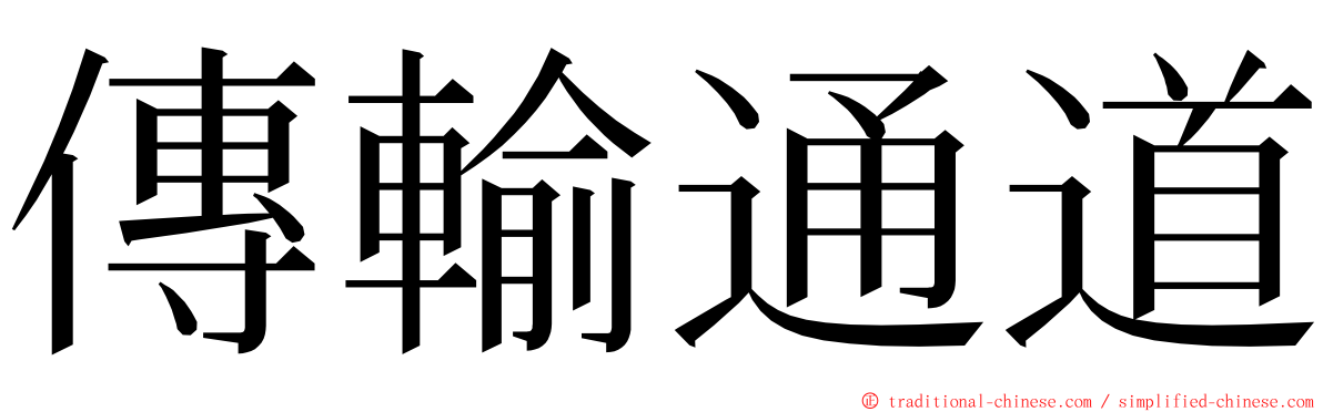 傳輸通道 ming font