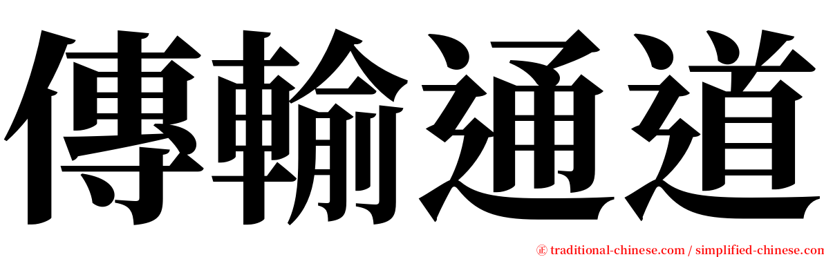 傳輸通道 serif font
