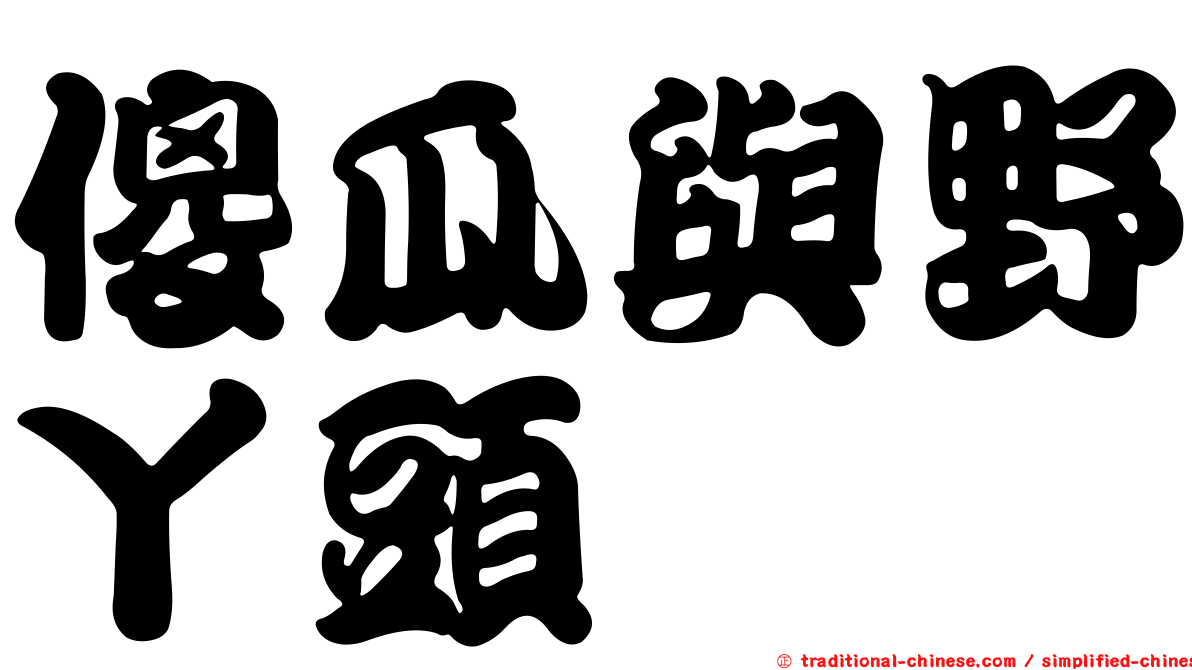 傻瓜與野丫頭