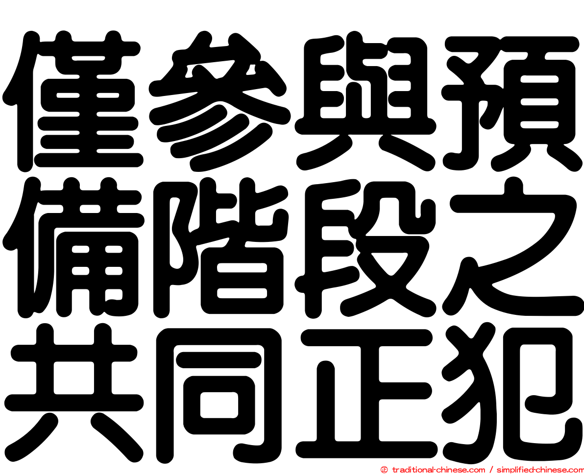僅參與預備階段之共同正犯