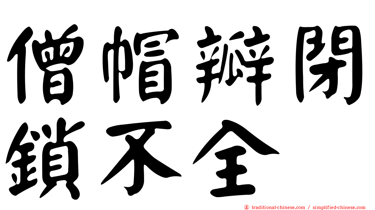 僧帽瓣閉鎖不全