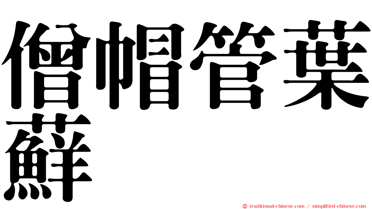 僧帽管葉蘚