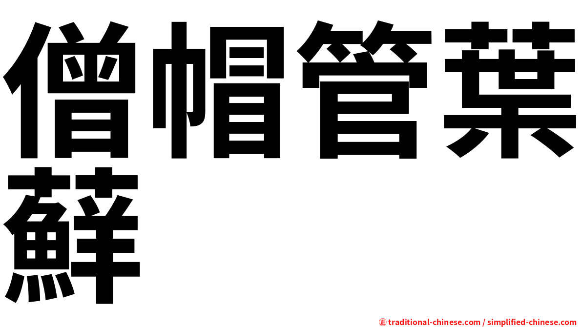 僧帽管葉蘚
