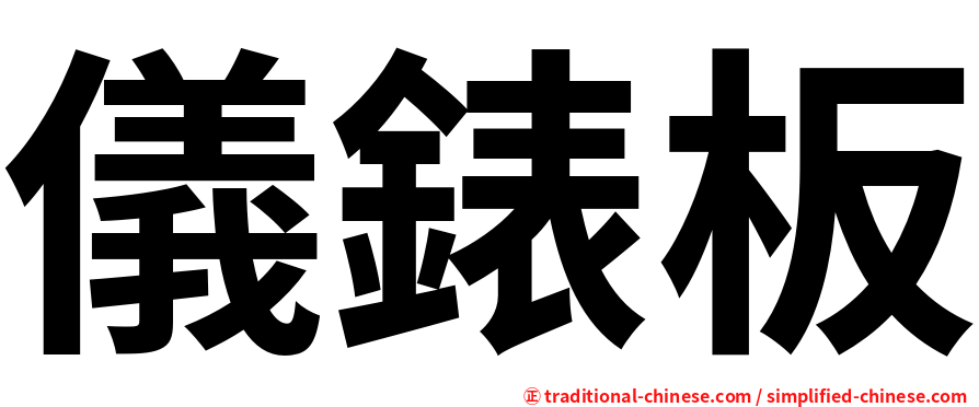 儀錶板