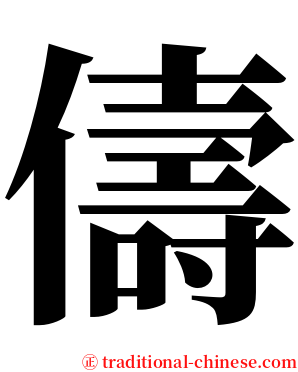 儔 serif font