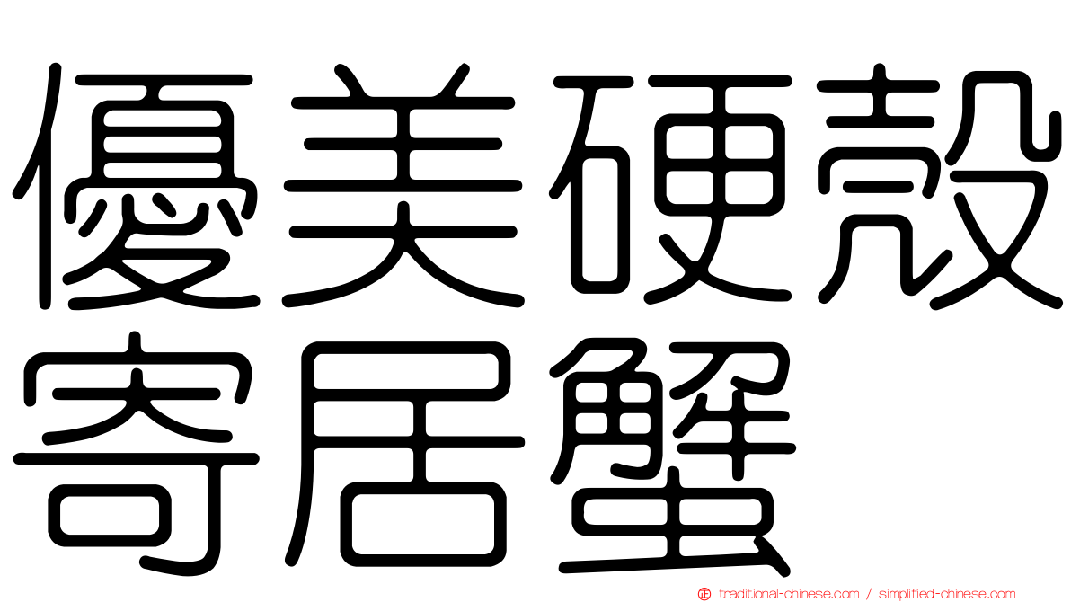 優美硬殼寄居蟹