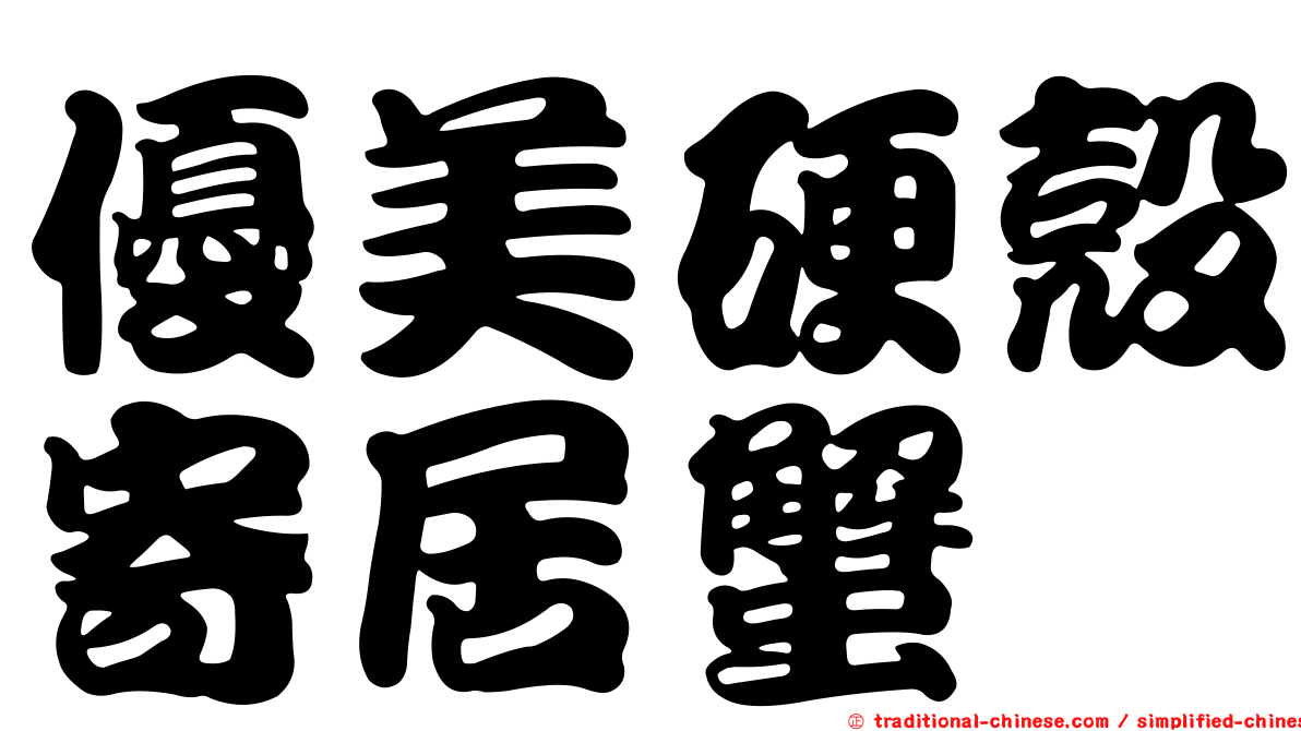 優美硬殼寄居蟹