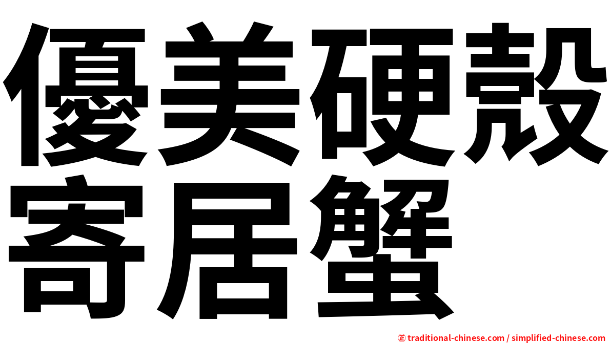 優美硬殼寄居蟹