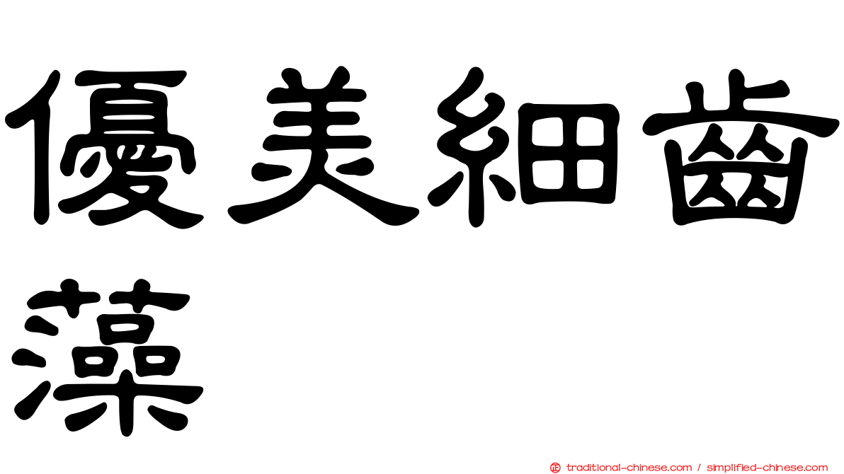 優美細齒藻
