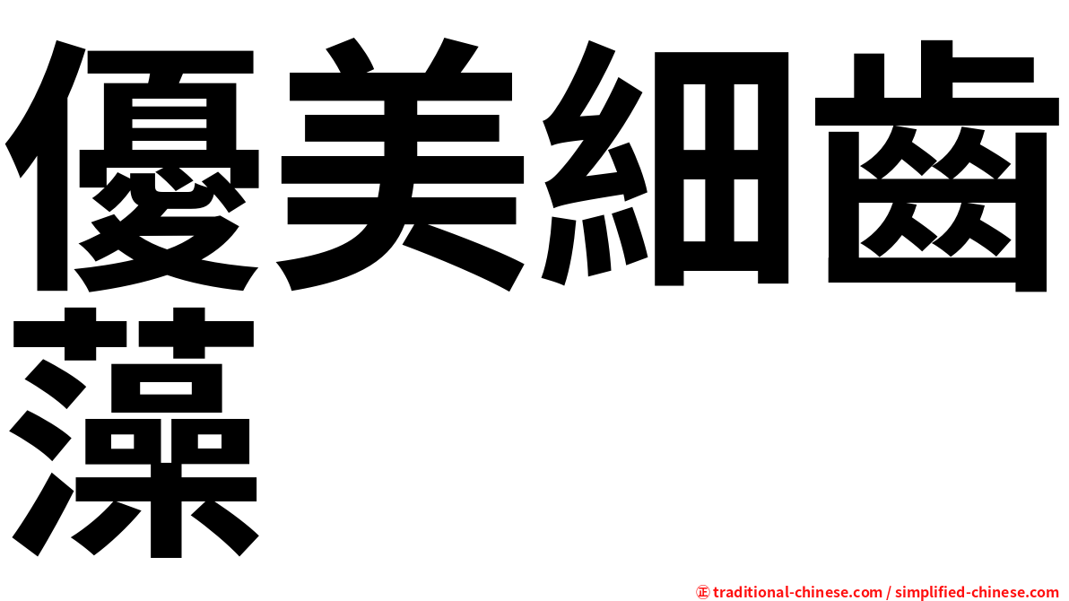 優美細齒藻