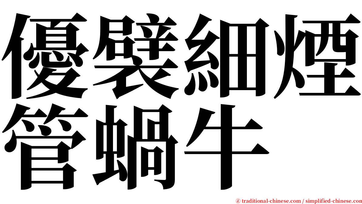優襞細煙管蝸牛 serif font