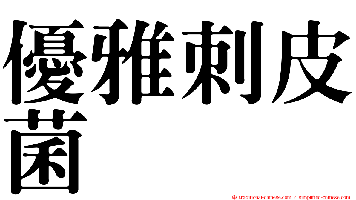 優雅刺皮菌