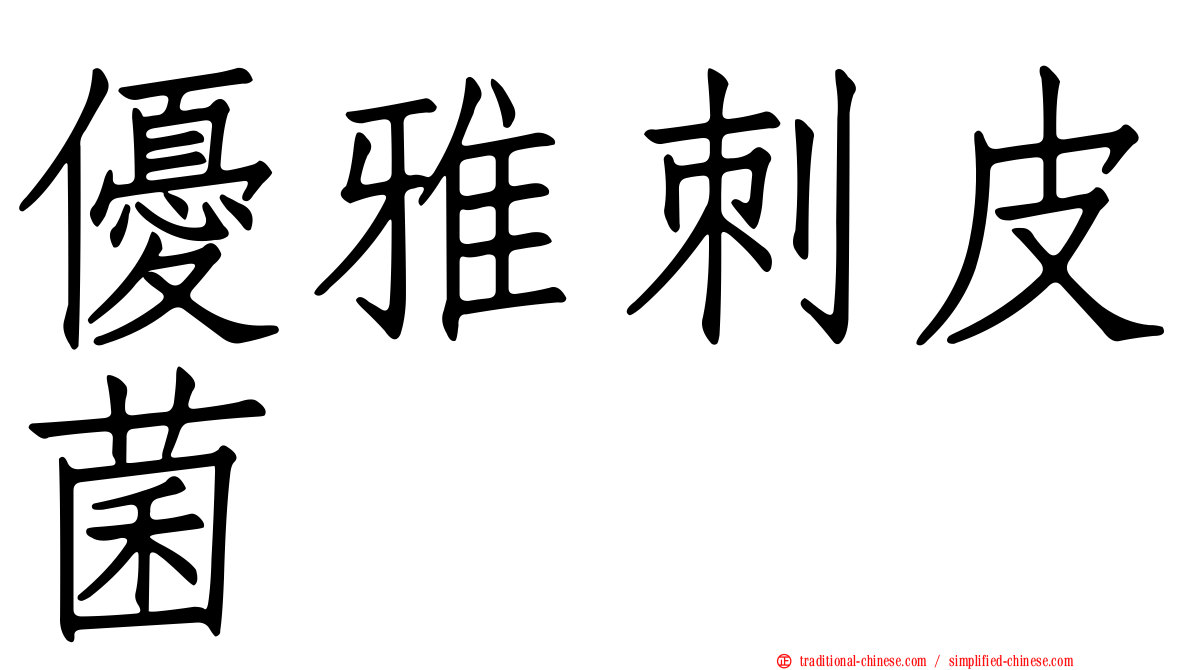 優雅刺皮菌