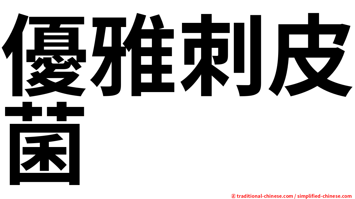 優雅刺皮菌