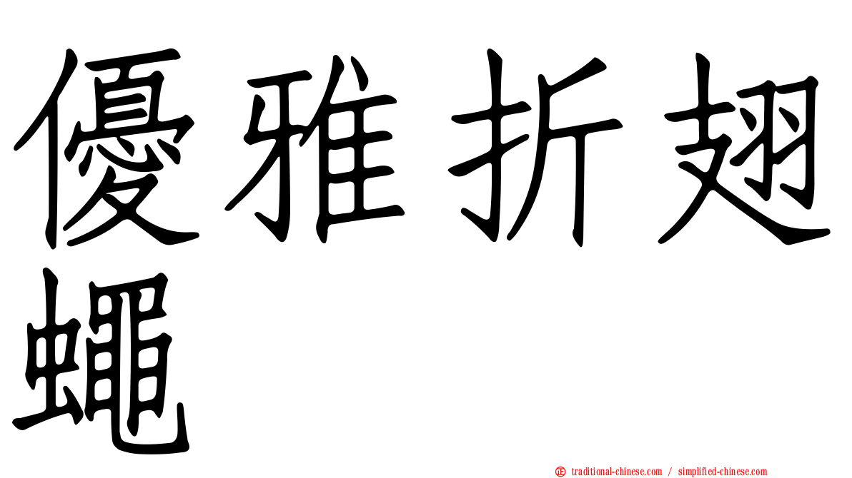 優雅折翅蠅