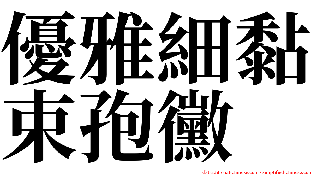 優雅細黏束孢黴 serif font