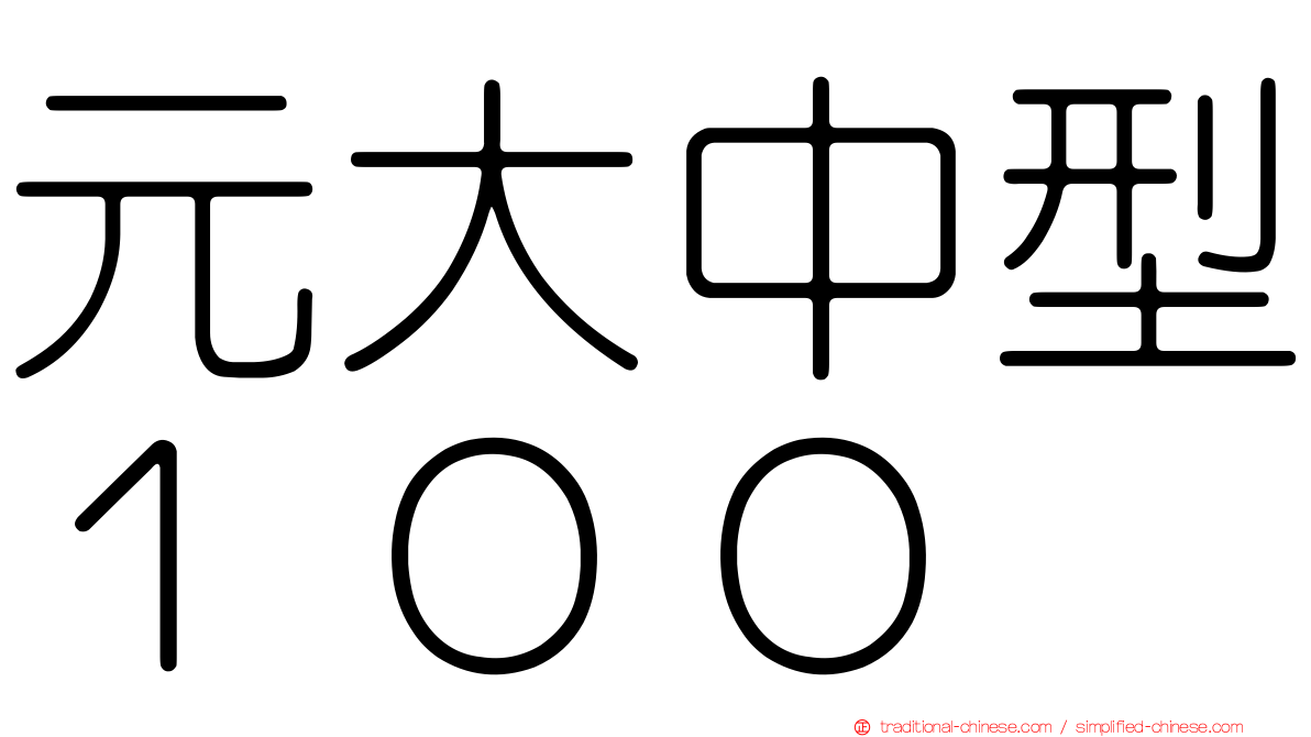 元大中型１００