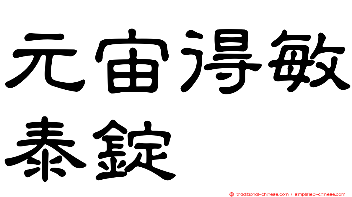 元宙得敏泰錠