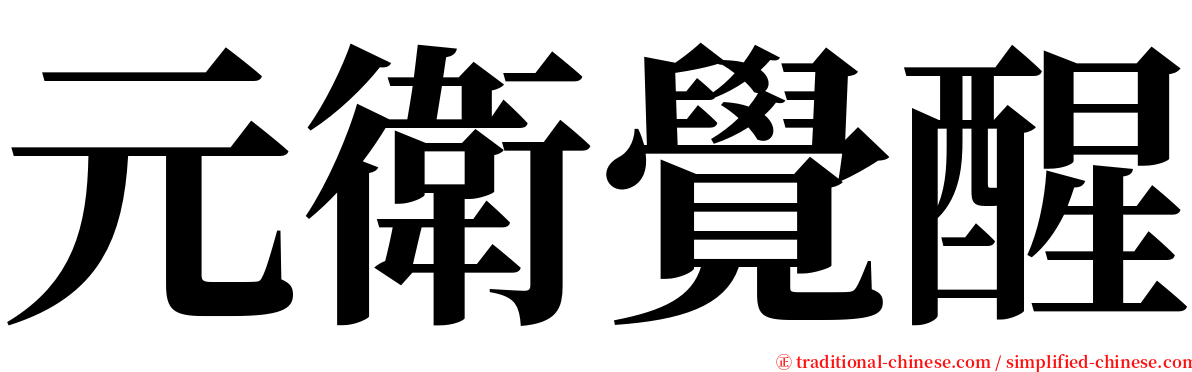 元衛覺醒 serif font