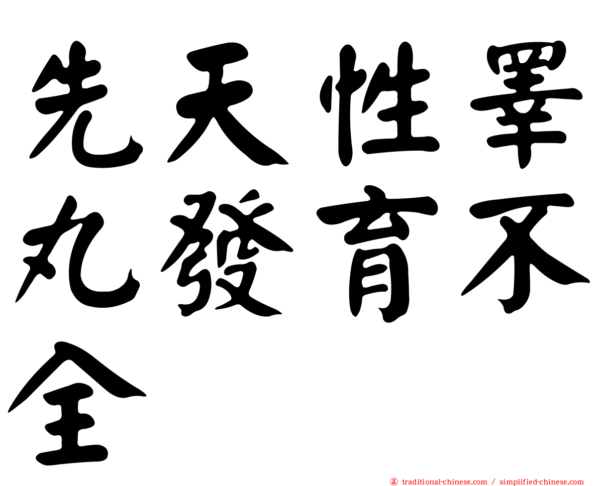 先天性睪丸發育不全